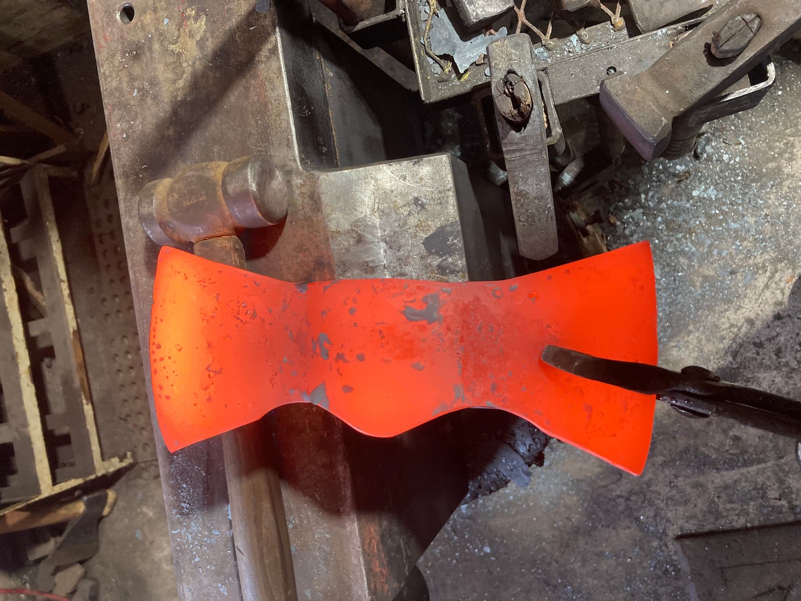 Double bit axe handmade Canada forged steel dual cutting edges Broad River Forge