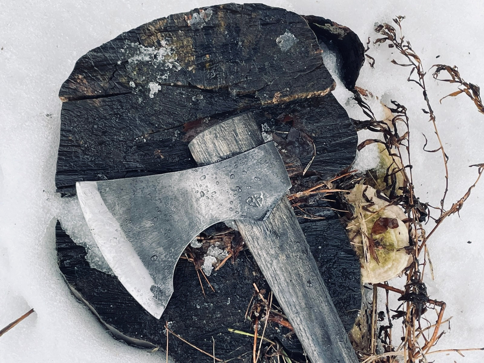 Hand forged Scandinavian forest axe made in Ontario Canada - traditional Nordic bushcraft tool