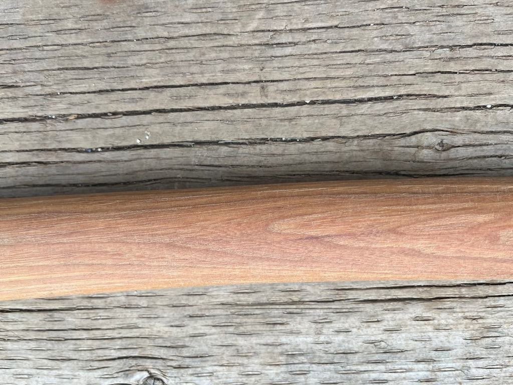 Natural hickory handle linseed oil finish wood grain custom axe Canada Broad River Forge