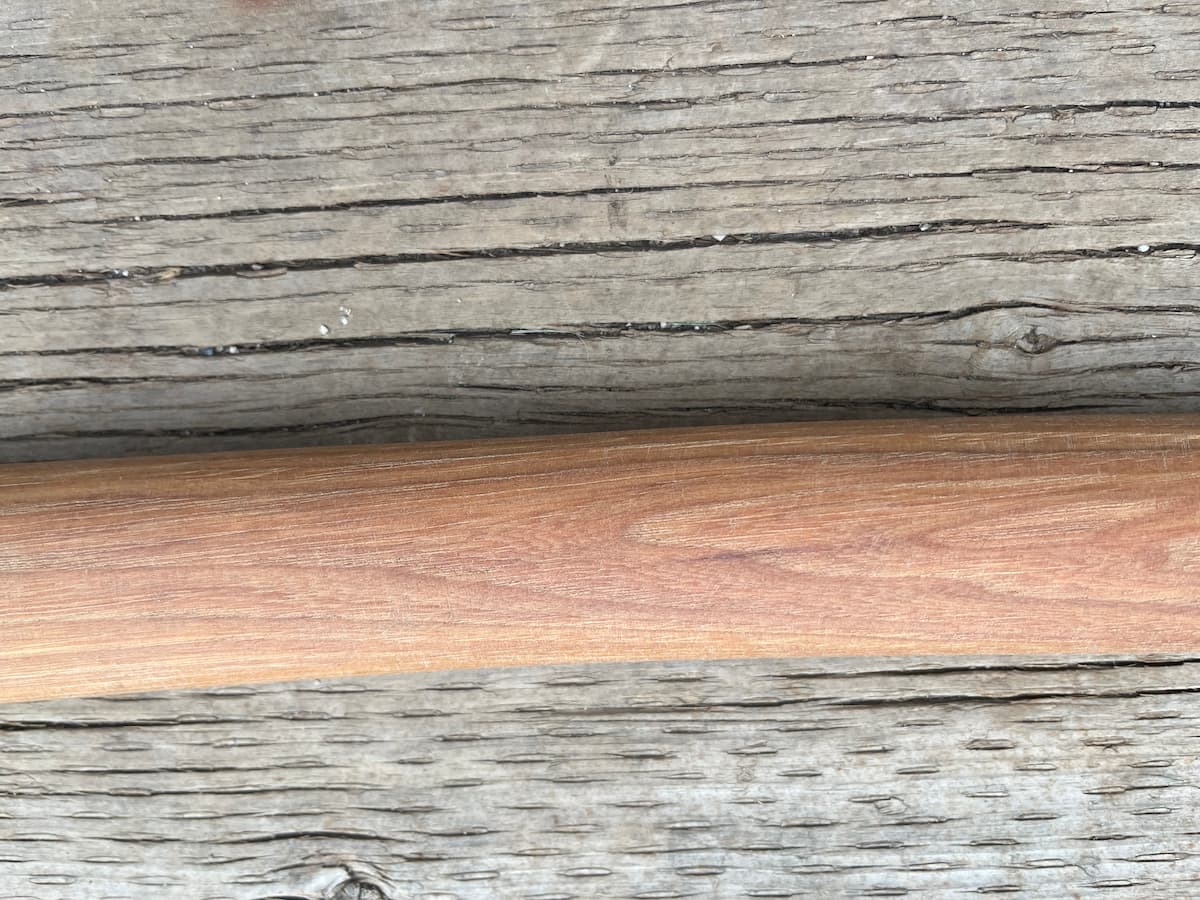 Natural hickory handle linseed oil finish wood grain custom axe Canada Broad River Forge