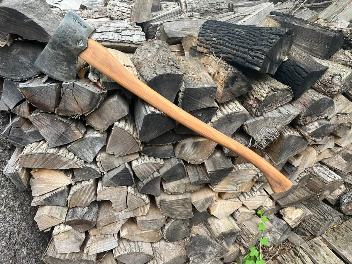 STOHLER axe forest logging traditional pattern wood handle Canada Broad River Forge