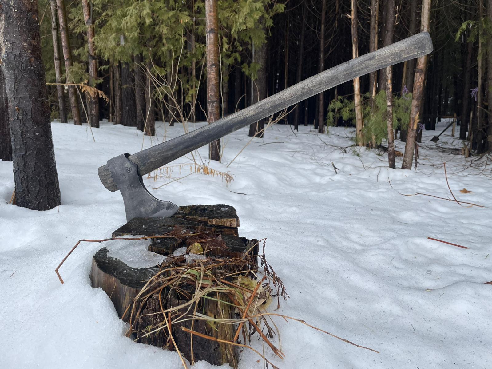 Hand Forged Scandinavian Forest Axe - 100% Hand Made in Ontario