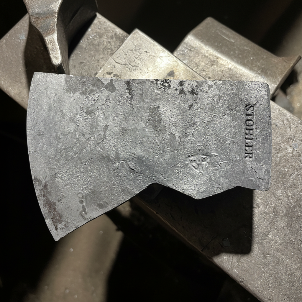 Stohler axe head with forged texture